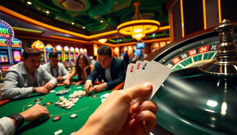 Play your luck at new88.com with exciting casino action, including poker, roulette, and slot machines in a lively setting.